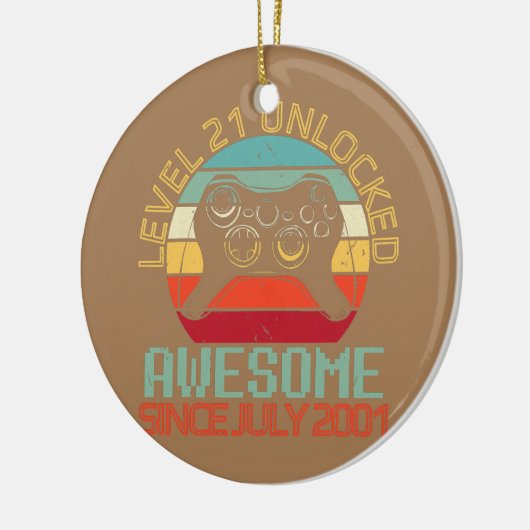 ゲーマーレベル21 Yrs誕生日ロック解除素晴らし セラミックオーナメント (左)
