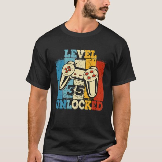 ゲーマーレベル35のロック解除された完全ゲーミングコントローラ Tシャツ (正面)