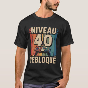 ゲーマーレベル40アンロック - 40歳のユーモアギフト Tシャツ
