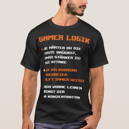 ゲーマーロジックギャンブルビデオゲーム Tシャツ (正面)