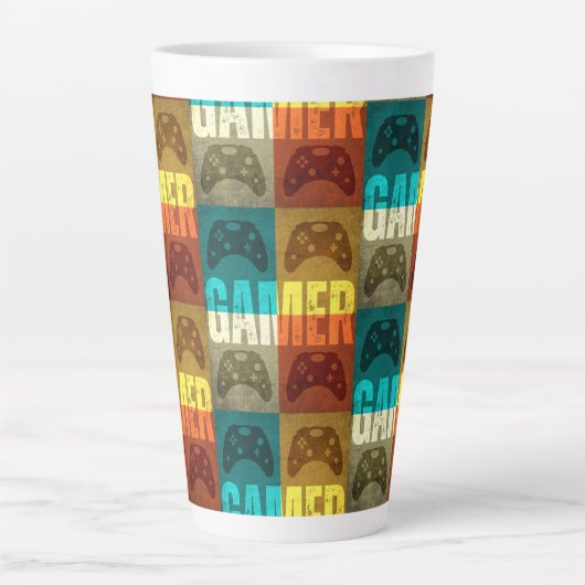 ゲーマーヴィンテージビデオゲーム制御装置 カフェラテマグ (正面)