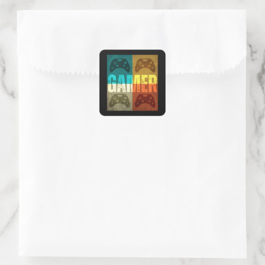 ゲーマーヴィンテージビデオゲーム制御装置 スクエアシール (バッグ)