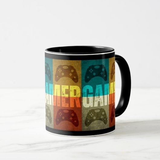 ゲーマーヴィンテージビデオゲーム制御装置 マグカップ (正面右)