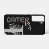 ゲーマー三星ケーストレンド抽象芸術ブラックパウダー SAMSUNG GALAXYケース (裏面横)