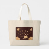 ゲーマー不気味おもしろいボードゲームのスローガン ラージトートバッグ (裏面)