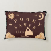 ゲーマー不気味おもしろいボードゲームイラストレーション アクセントクッション (裏面)