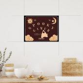 ゲーマー不気味エピックボードゲームイラストレーションアート ポスター (キッチン)