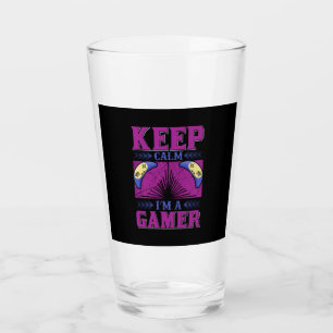 ゲーマー保アートCalm I Am A Gamer タンブラーグラス