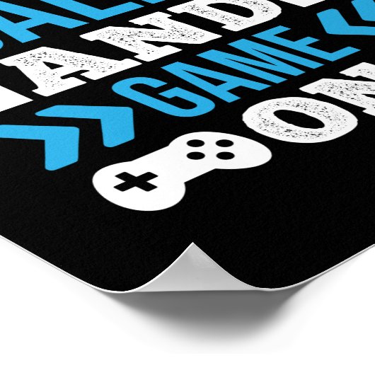 ゲーマー保ギフト落ち着いてゲーム ポスター (角)