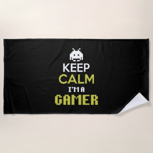 ゲーマー保ギフトCalm I Am A Gamer ビーチタオル