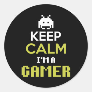 ゲーマー保ギフトCalm I Am A Gamer ラウンドシール