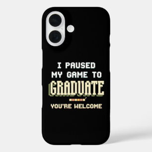 ゲーマー卒業おめでとう ゲーム一時停止 iPhone 16ケース