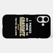 ゲーマー卒業おめでとう ゲーム一時停止 Case-Mate iPhoneケース (裏面 (横))