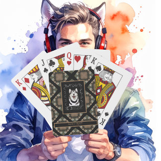 ゲーマー名とフォトタン/ブラウン/ブラック トランプ