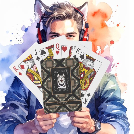 ゲーマー名とフォトタン/ブラウン/ブラック トランプ