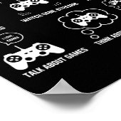 ゲーマー向けの余暇にやる6つのことTシャツ ギ ポスター (角)
