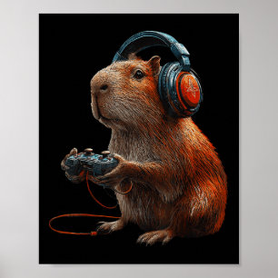 ゲーマー向けの面白いグラフィックカピュラビデオゲーム 1 ポスター