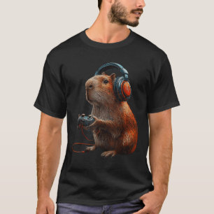 ゲーマー向けの面白いグラフィックカピュラビデオゲーム 1 Tシャツ