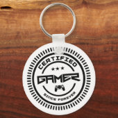 ✪ゲーマー向けカッコいい認定𝗚𝗔𝗠𝗘𝗥ロゴスタンプ キーホルダー (正面)