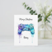ゲーマー向けクリスマスカード オーダーメイドギフト シーズンカード (スタンド正面)
