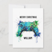 ゲーマー向けクリスマスカード カスタムゲーミングカード シーズンカード (正面)