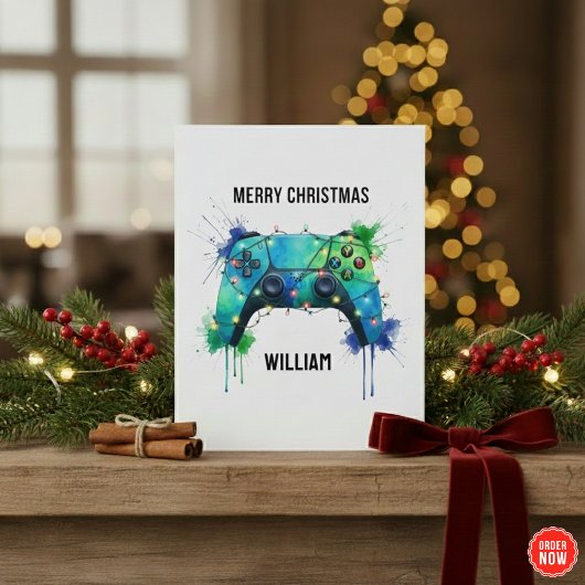 ゲーマー向けクリスマスカード カスタムゲーミングカード シーズンカード