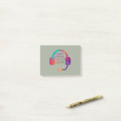 ゲーマー向けゲーミングイヤホン ポストイット (デスク上)