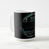 ゲーマー向けセットアップの雰囲気デジタルマグ コーヒーマグカップ (正面左)
