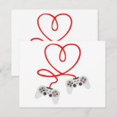 ゲーマー向けバレンタインデーTシャツ コントローラー付き シーズンカード (正面/裏面)