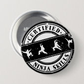 ゲーマー向け認定忍者スおもしろいキル・バッジ 缶バッジ (正面&裏面)