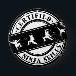 ゲーマー向け認定忍者スおもしろいキル・バッジ 缶バッジ<br><div class="desc">スタイルグランジボタン(ギーク、おたく、ゲーマー)。の熱狂するビ遊デオゲームについて。認定忍者スキルゲーマカッコいいーのバッジゲームボタン。</div>