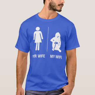 ゲーマー夫婦の贈り物、面白いゲーム夫のギフト Tシャツ