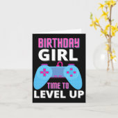 ゲーマー女子のためのレベルアップ誕生日ギフト 女子 カード (黄色い花)