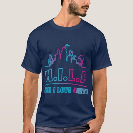 ゲーマー女子のための面白い男が大好き Tシャツ (正面)