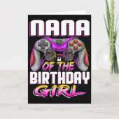 ゲーマー女子のマッチングビデオゲーム誕生日 カード (正面)