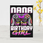 ゲーマー女子のマッチングビデオゲーム誕生日 カード (黄色い花)