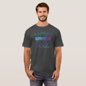ゲーマー女子の鼓動 ビデオゲーム コントローラー Tシャツ (正面フル)