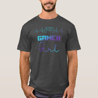 ゲーマー女子の鼓動 ビデオゲーム コントローラー Tシャツ