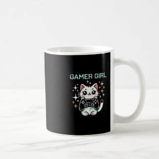 ゲーマー女子 猫子 可愛い ゲームキティー 少女 子ども コーヒーマグカップ