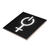 ゲーマー女性用ガールパワー電子シンボル タイル (側面)