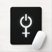 ゲーマー女性用ガールパワー電子シンボル マウスパッド (マウス)