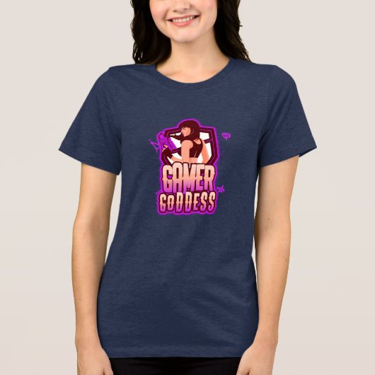 ゲーマー女神の女性ゲーマー トライブレンドＴシャツ (正面)