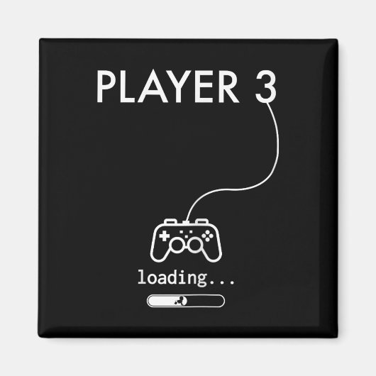ゲーマー妊娠発表Tシャツ マグネット (正面)