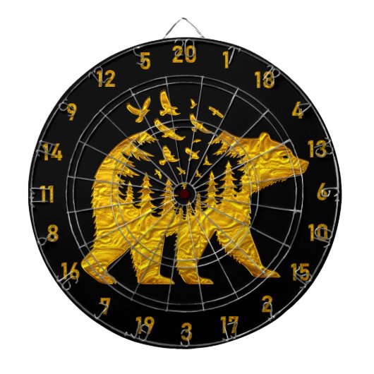 ゲーマー威厳のあるのベアデザイン ダーツボード (正面)