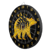 ゲーマー威厳のあるのベアデザイン ダーツボード (正面右)