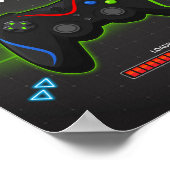 ゲーマー子供の誕生日パーティーカード&ギフトサイン ポスター (角)