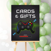 ゲーマー子供の誕生日パーティーカード&ギフトサイン ポスター