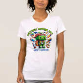 ゲーマー学生のための「スタディモードオン ゲーマー静かなる天才」 Tシャツ (正面)