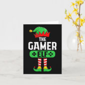 ゲーマー小妖精や小人クリスマスマッチクリスマスファミリーパジャム カード (黄色い花)