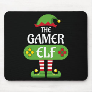 ゲーマー小妖精や小人クリスマスマッチンググループファミリー マウスパッド